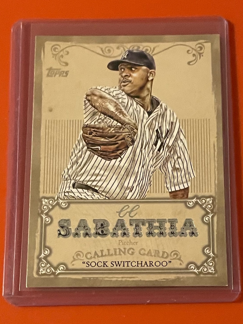 CC Sabathia #CC-8 2013 Topps [Calling Card] Baseball Trading Card